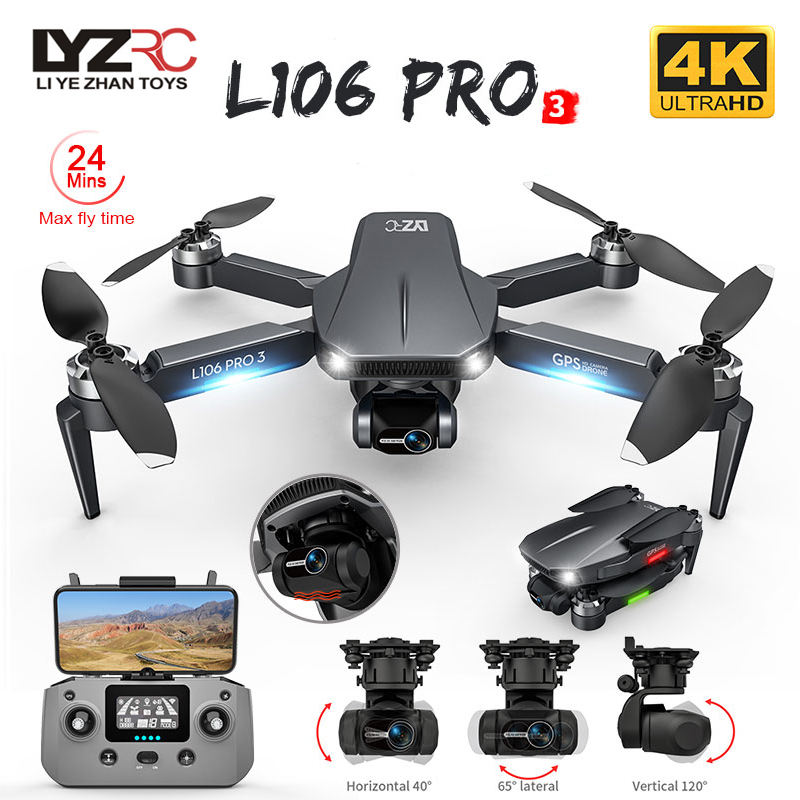 L106 Pro 3 Drone 5G WIFI FPV F - đánh giá và giá Drone Gimbal 2 Axis