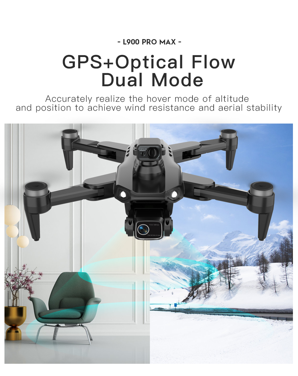 LYZRC L900 PRO MAX Laser obsta - đánh giá và giá Drone Gimbal 2 Axis