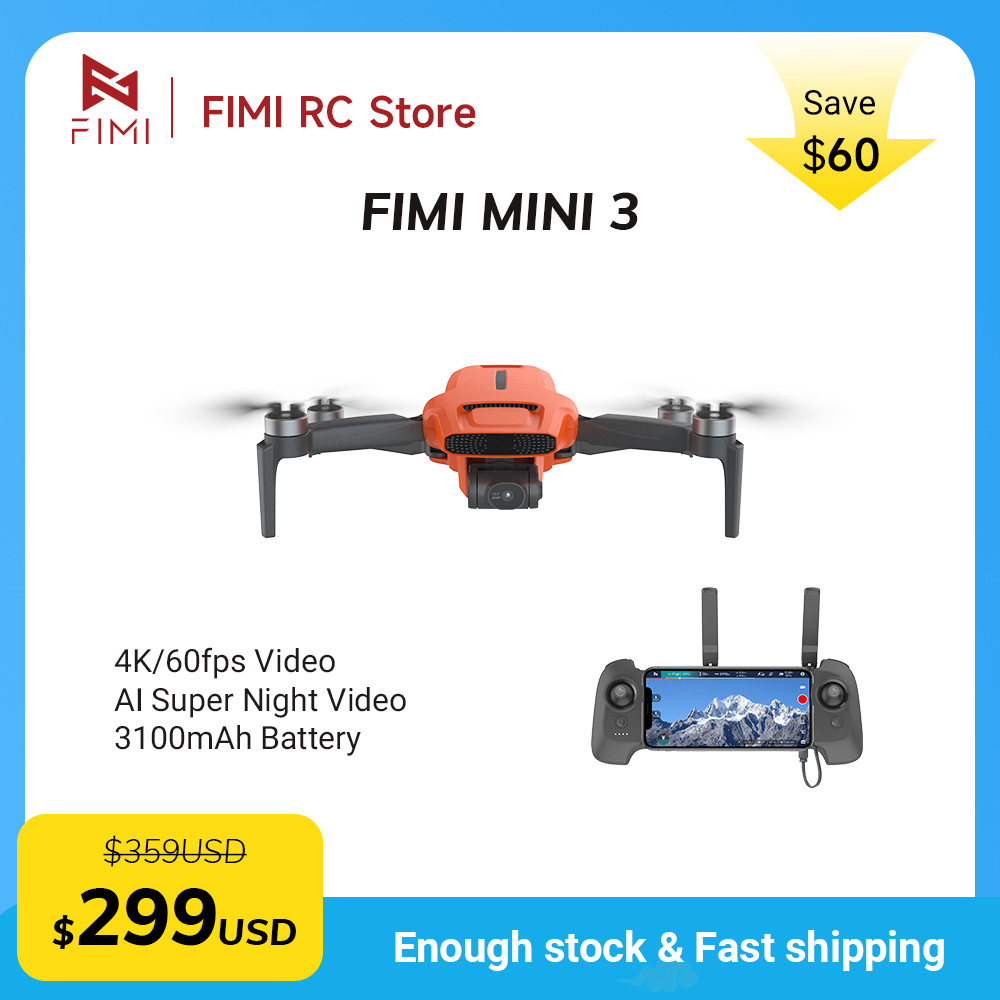 FIMI MINI 3 Camere Drone 4K 60 - đánh giá và giá Drone Gimbal 3 Axis
